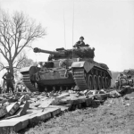 Amerykański czołg w Nadrenii w 1945 roku