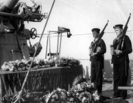 Zwłoki generała Sikorskiego na statku ORP Orkan