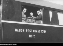Wagon restauracyjny ORBISU. Lata 1946-1948.