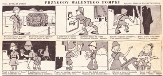 Komiks "Przygody Walentego Pompki" z okresu II wojny światowej