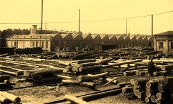 Fabryka parkietów i dykty w Orzewiu.