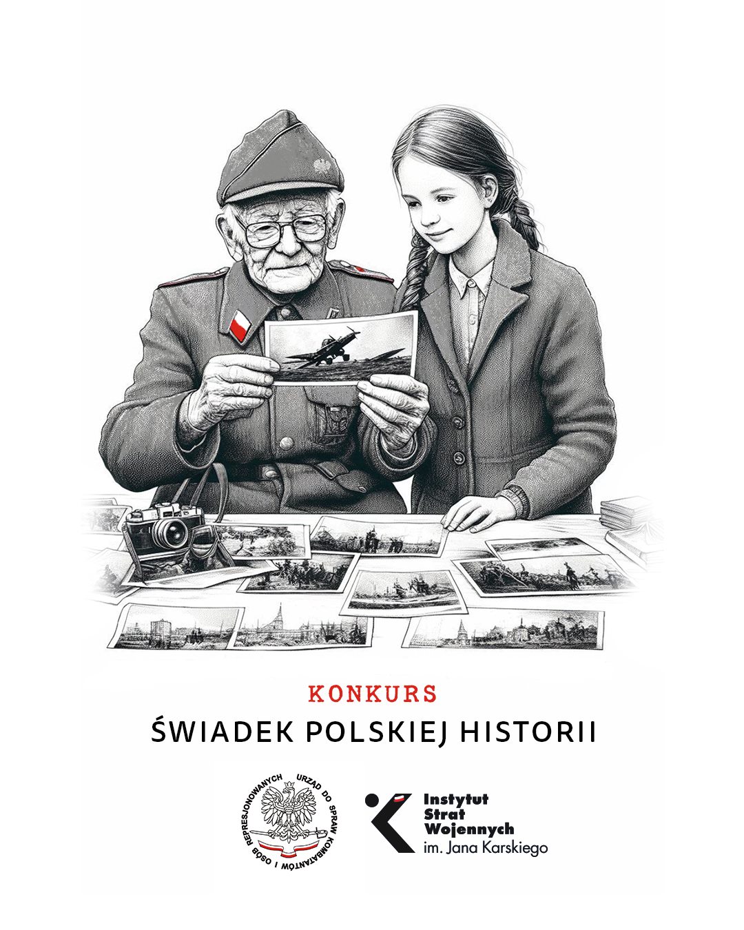 Plakat konkursu Instytutu Strat Wojennych "Świadek Polskiej Historii"